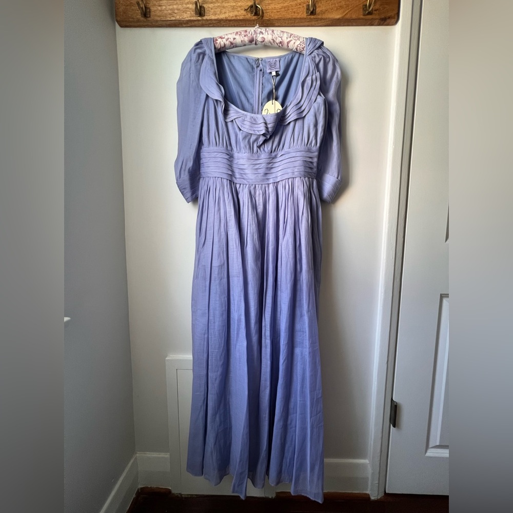 Exquisite French Blue Dress - Thierry Colson Yolande Size Large NWT